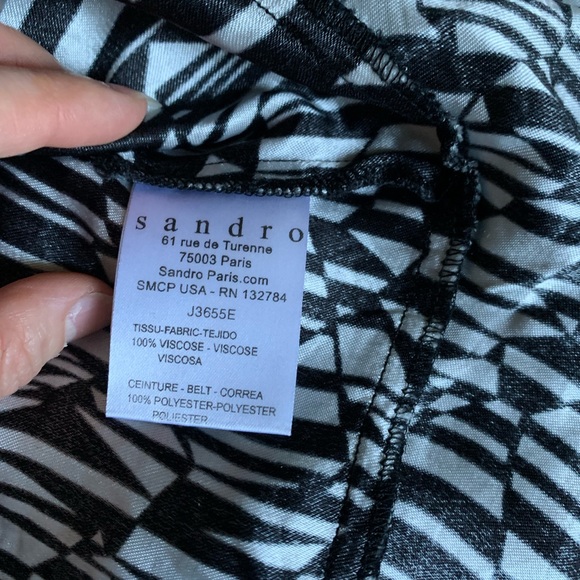 Sandro paris black and white mini skirt - Picture 4 of 7